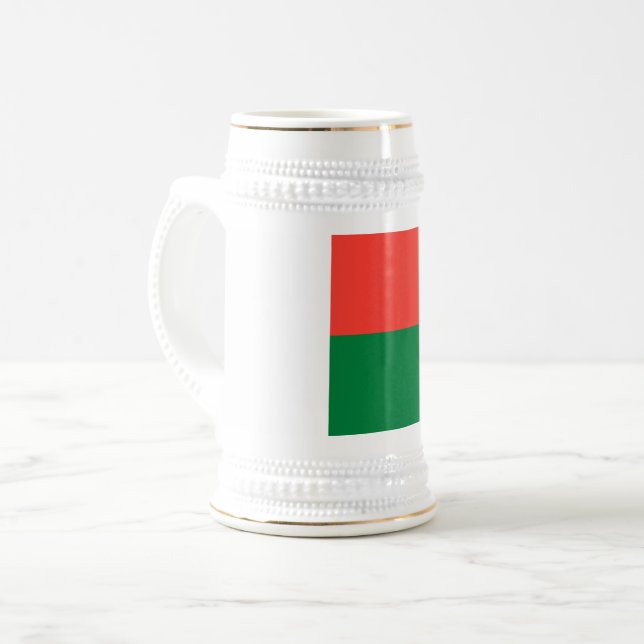 Madagascar Flag Beer Stein (Front Left)