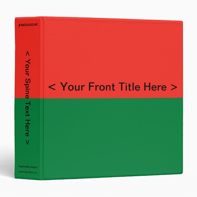 Madagascar Flag Binder (Front/Spine)