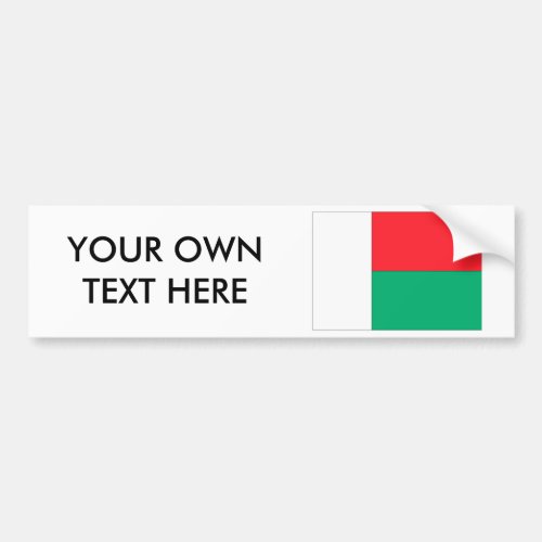 Madagascar Flag Bumper Sticker