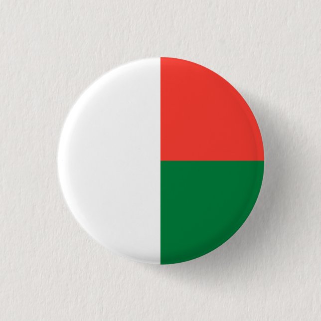 Madagascar Flag Button (Front)