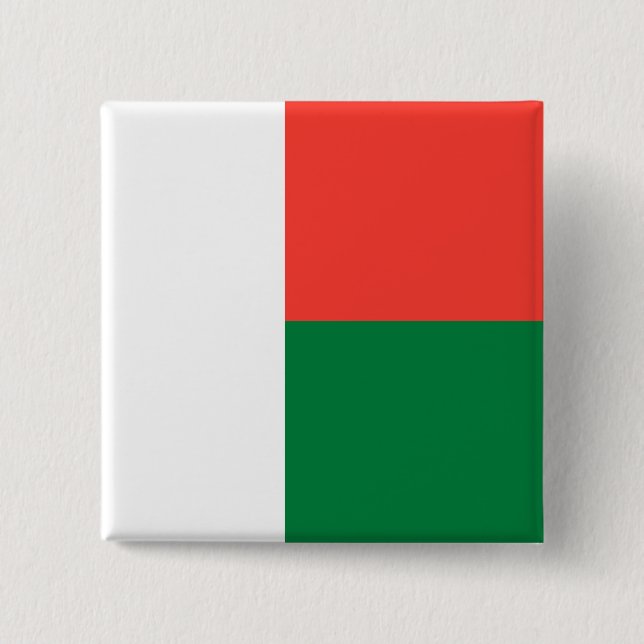 Madagascar Flag Button (Front)