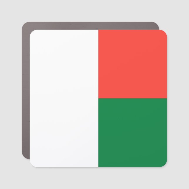 Madagascar Flag Car Magnet (Front)