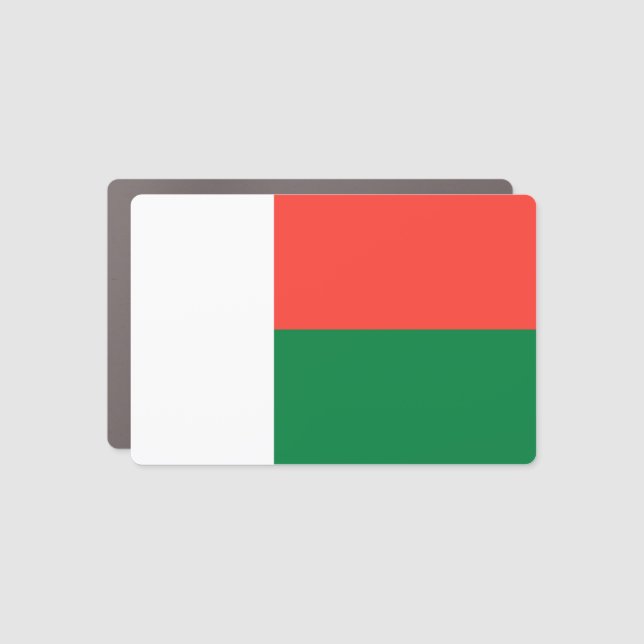 Madagascar Flag Car Magnet (Front)