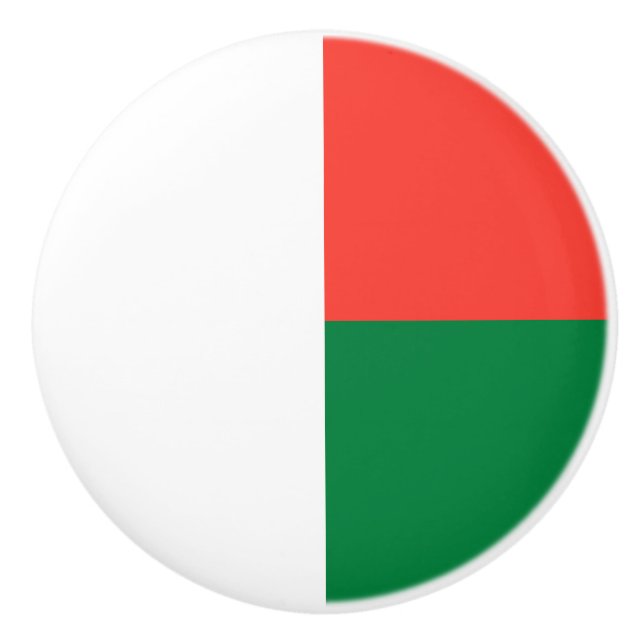 Madagascar Flag Ceramic Knob (Front)