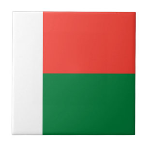 Madagascar flag ceramic tile