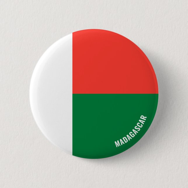 Madagascar Flag Charming Patriotic Button (Front)