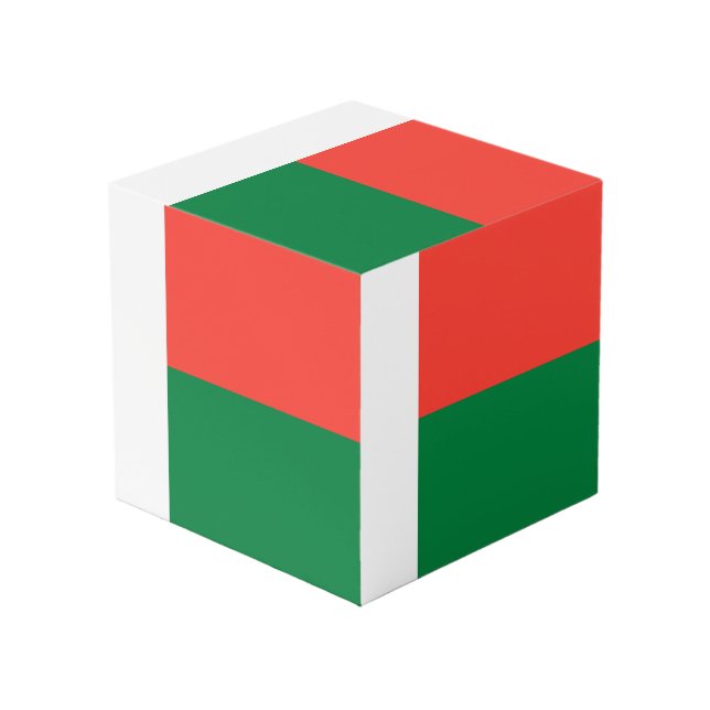 Madagascar flag cube (Front Angled)