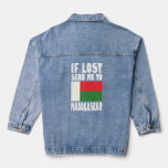 Madagascar Flag Design  If lost send me to Madagas Denim Jacket