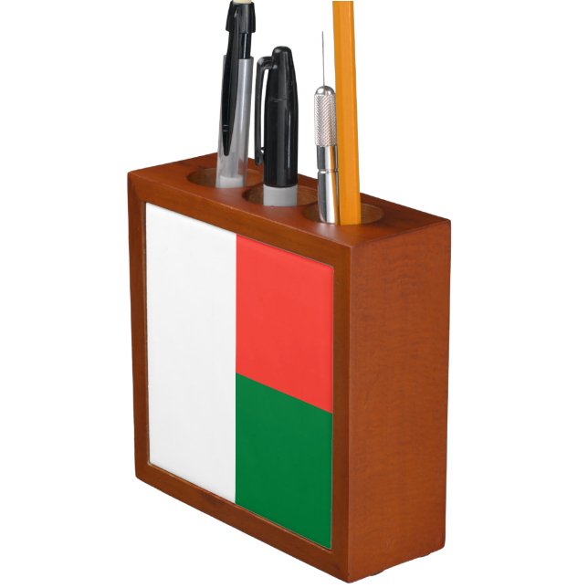 Madagascar Flag Desk Organizer (In Situ)