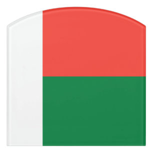 Madagascar flag door sign