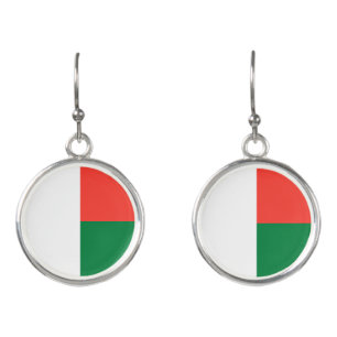 Madagascar Flag Earrings