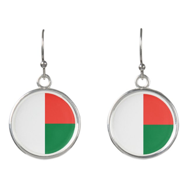 Madagascar Flag Earrings (Front)