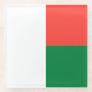 Madagascar Flag Glass Coaster