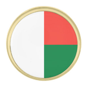 Madagascar Flag Gold Finish Lapel Pin