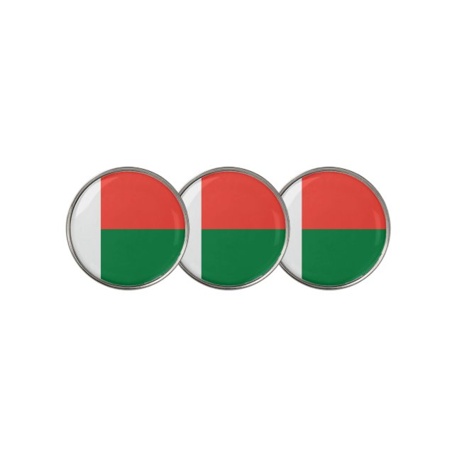 Madagascar flag golf ball marker (3 Up)