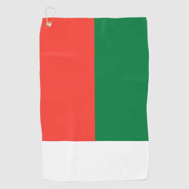Madagascar flag golf towel (Front)