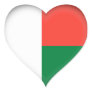 Madagascar Flag Heart Sticker