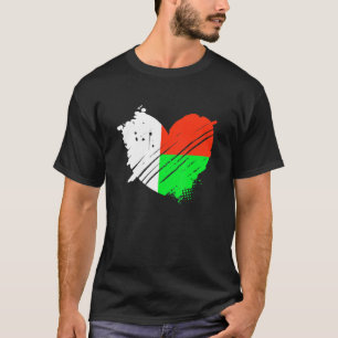 Madagascar Flag I Love Madagascar In My Dna Malaga T-Shirt