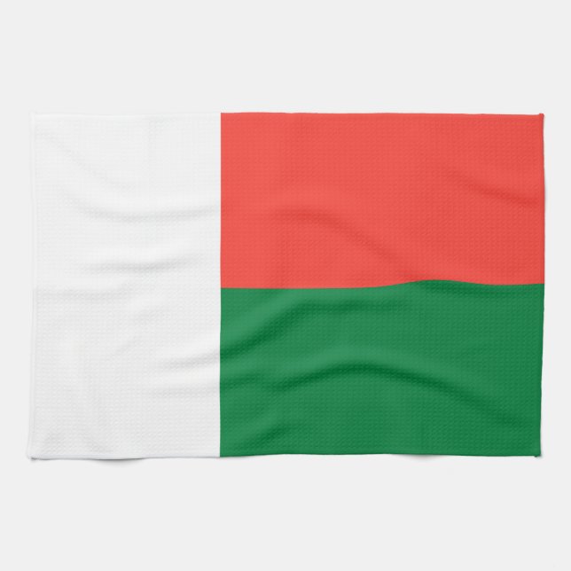 Madagascar Flag Kitchen Towel (Horizontal)