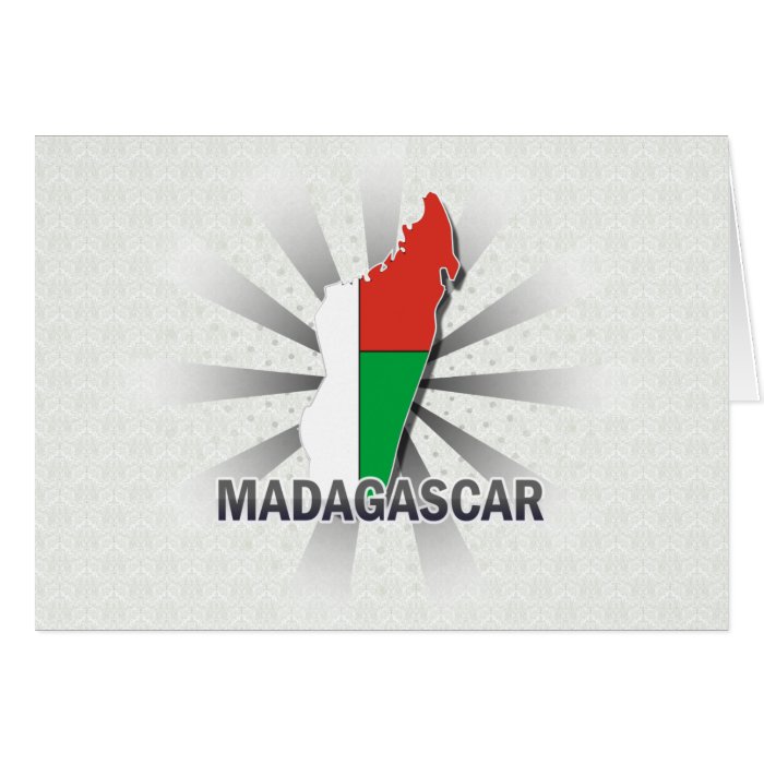 Madagascar Flag Map 2.0 Card