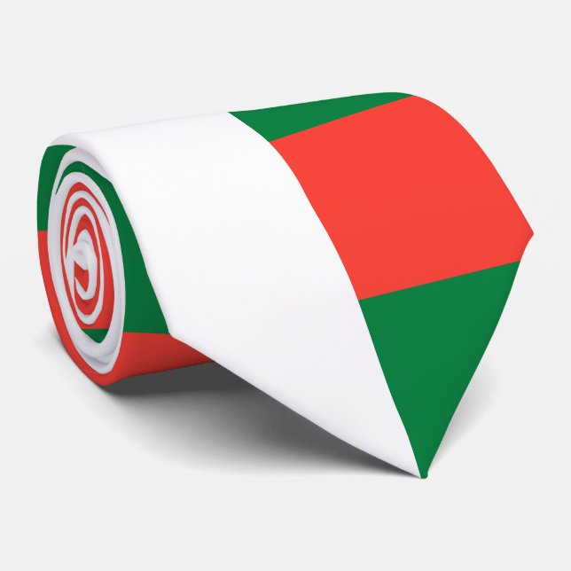 Madagascar Flag Neck Tie (Rolled)
