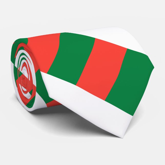 Madagascar Flag Neck Tie (Rolled)