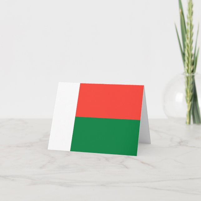 Madagascar flag note card (Front)