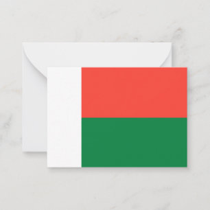 Madagascar flag note card