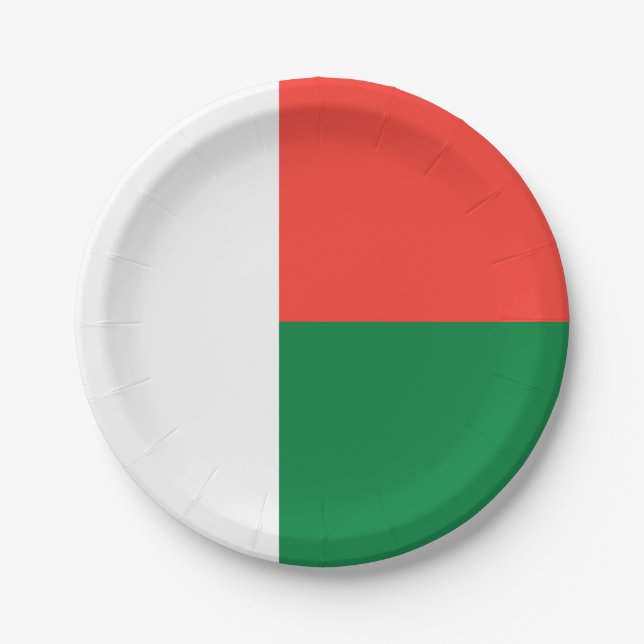Madagascar Flag Paper Plates (Front)