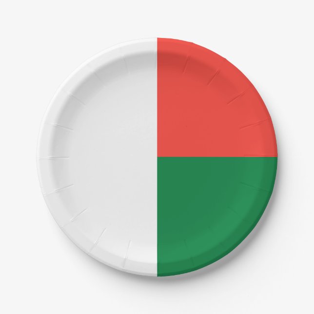 Madagascar Flag Paper Plates (Front)