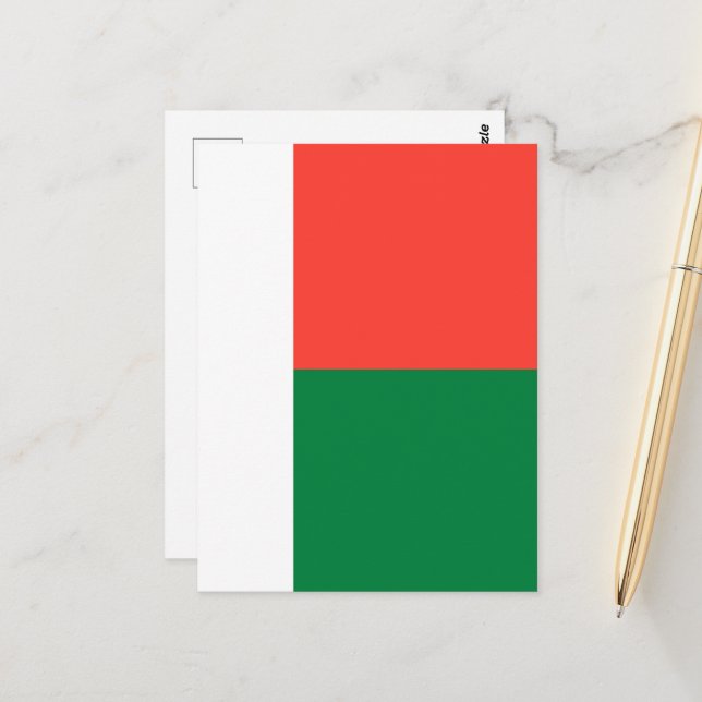 Madagascar flag postcard (Front/Back In Situ)