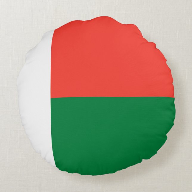 Madagascar flag round pillow (Back)