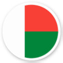 Madagascar Flag Round Sticker