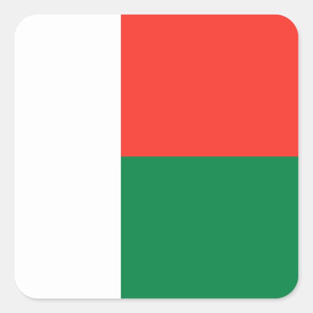 Madagascar Flag Sticker (Front)