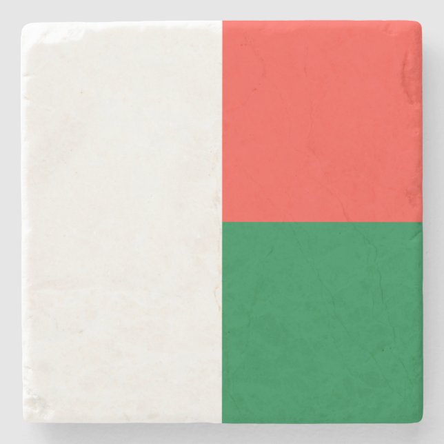 Madagascar Flag Stone Coaster (Front)