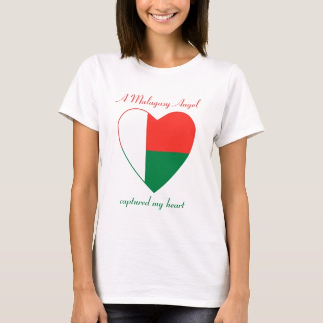 Madagascar Flag Sweetheart T-Shirt (Front)