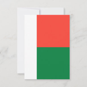 Madagascar flag thank you card