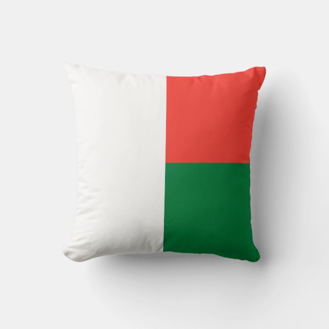 Madagascar Flag Throw Pillow (Front)