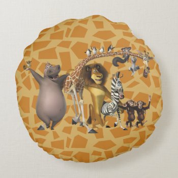 Madagascar Friends Round Pillow by madagascar at Zazzle