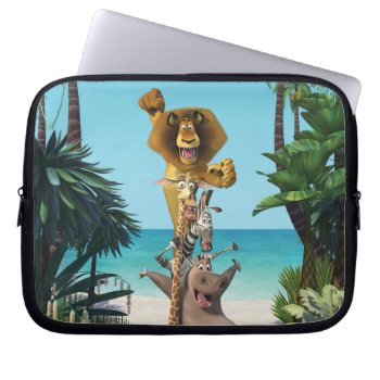 Madagascar Friends Support Laptop Sleeve by madagascar at Zazzle