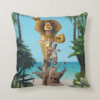 Madagascar Friends Support Throw Pillow by madagascar at Zazzle