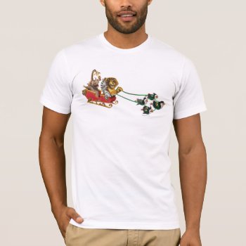 Madagascar Holiday Sled T-shirt by madagascar at Zazzle