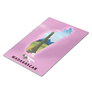 Madagascar Illustrated travel poster Notepad