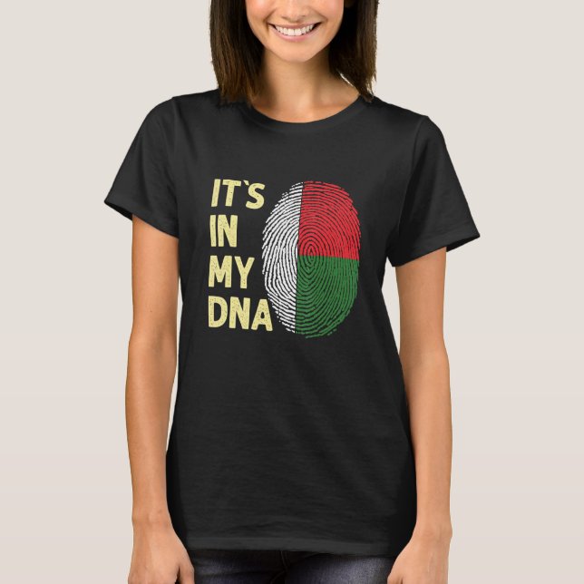 Madagascar In My Dna Madagascan Flag Team Madagasc T-Shirt (Front)
