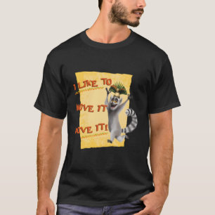 Madagascar Julien Move It Text Poster T-Shirt