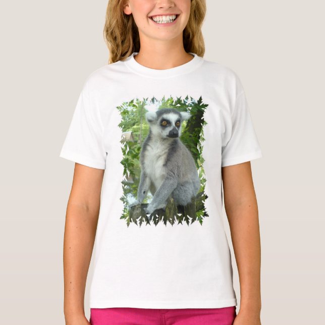 Madagascar Lemur Girl's T-Shirt (Front)