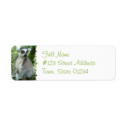 Madagascar Lemur Return Address Label