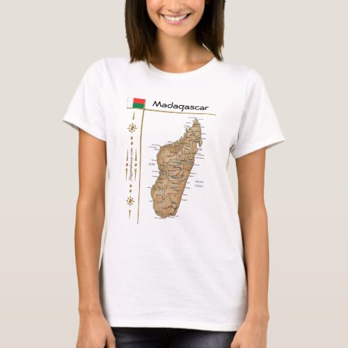 Madagascar Map  Flag  Title T_Shirt