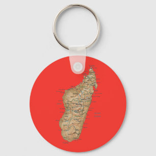 Madagascar Map Keychain