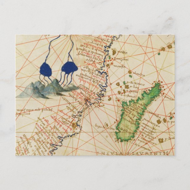 Madagascar Map Postcard (Front)